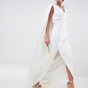 Asos cape wedding maxi dress